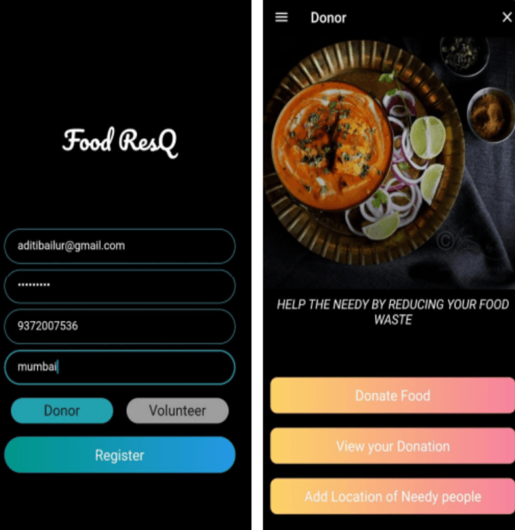 FoodResQ project screenshot